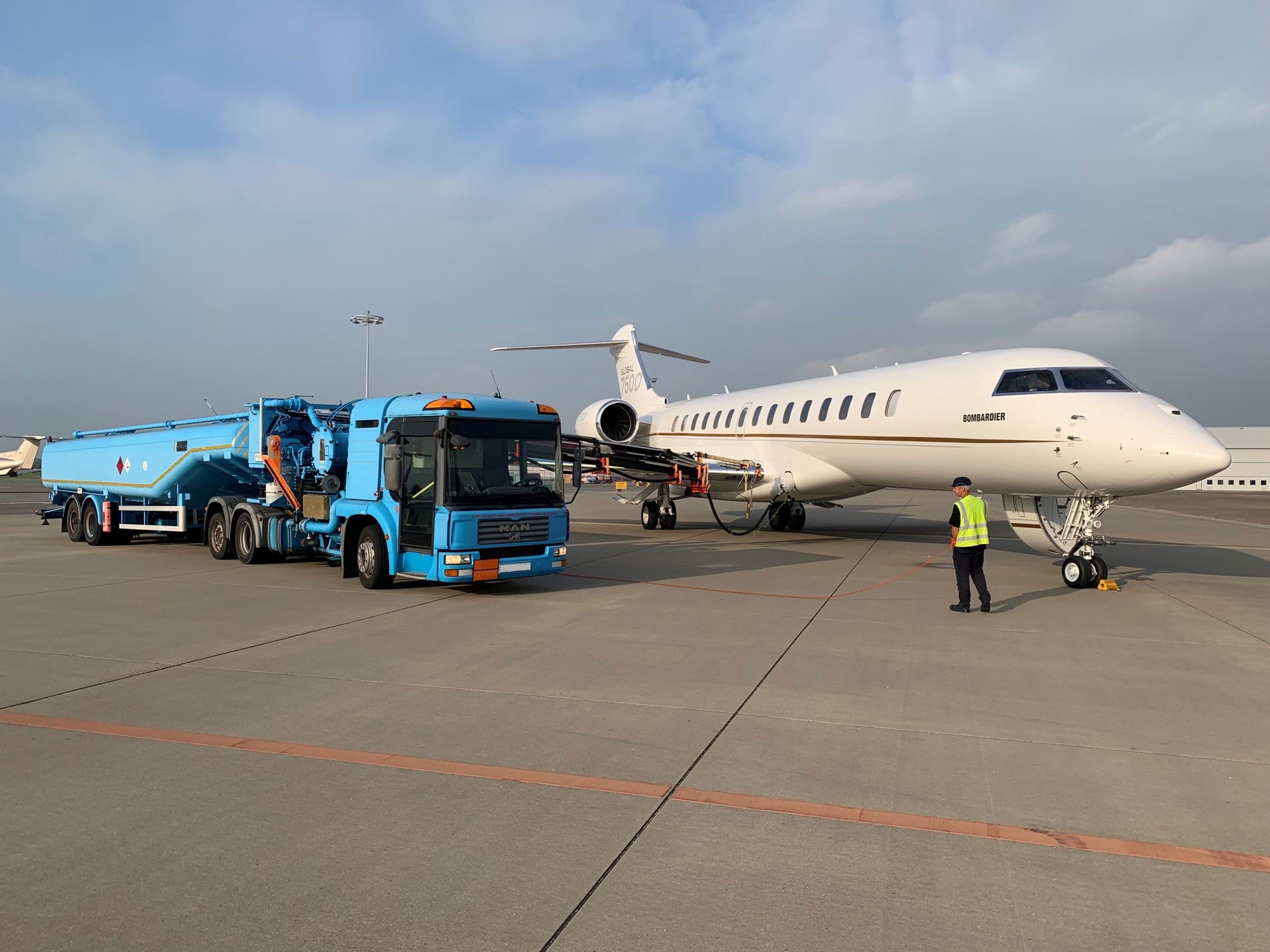 Global 7500 en tournée en Europe utilisant du carburant avion durable (SAF)