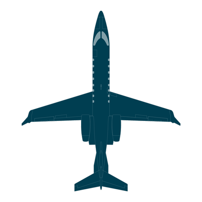 Learjet 75 Liberty Blueprint top