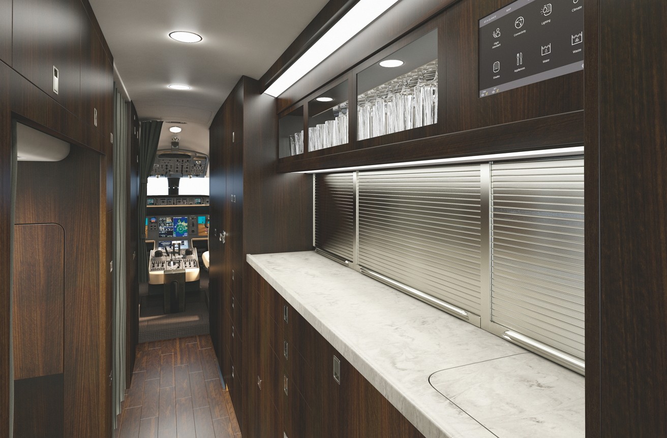 The Global 6000 aircraft’s galley