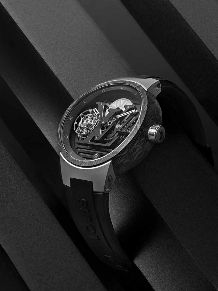 Louis Vuitton’s lightweight watch, the Tambour Curve.