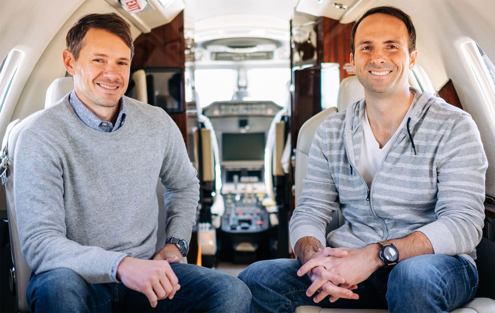Solomon Short, propriétaire et directeur de l’exploitation, et Casey Miller, propriétaire et président de Latitude 33 Aviation
