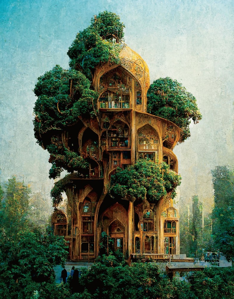 Cabane persane dans les arbres, (2022)
