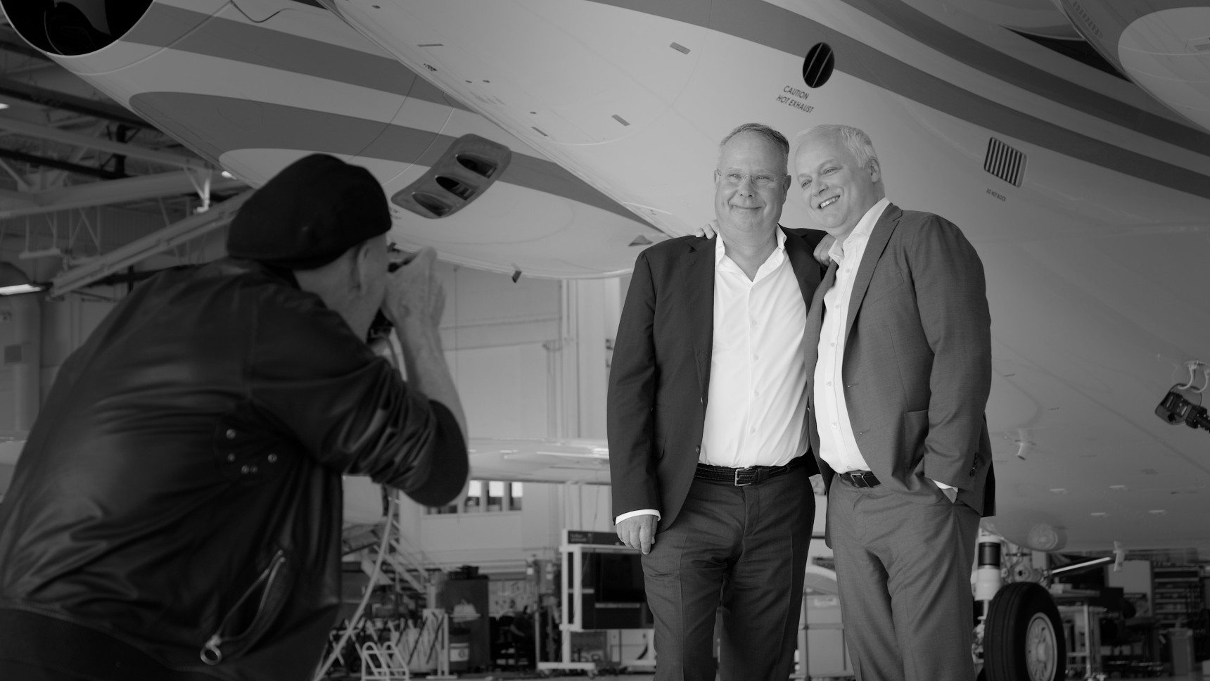 Carl Lessard, Capturing Moments with Top Executives at Bombardier's Photoshoot 