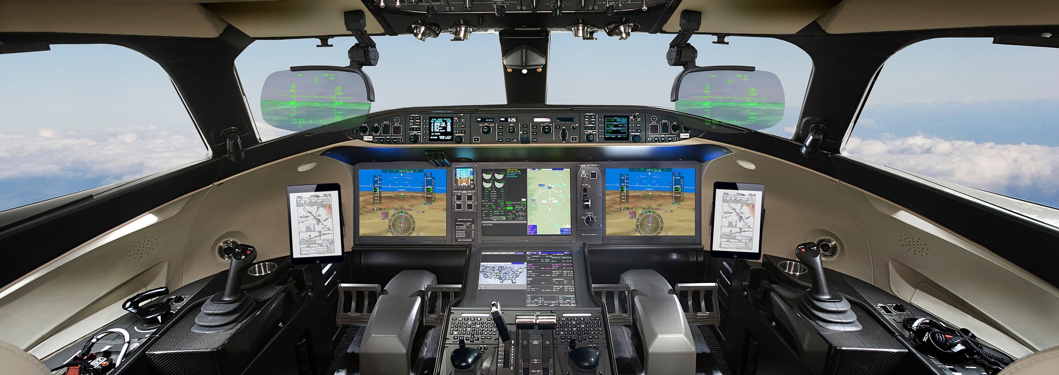 Global 8000 cockpit - Bombardier Vision flight deck