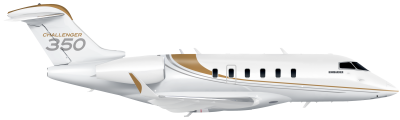 Challenger 350 side view 